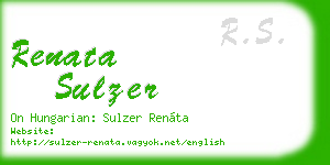 renata sulzer business card